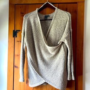 Cotton wrap sweater